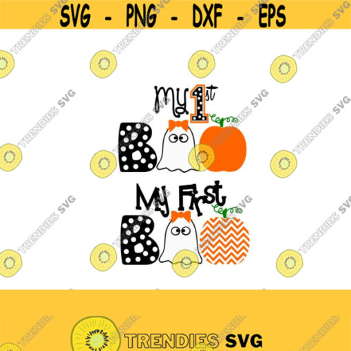 My 1st BOO SVG DXF Ps Ai and Pdf Digital Files for Electronic Cutting Machines