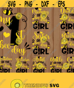 My 1St Bee Day First Birthday 1St Birthday Cute 1St Birthday Matching Family First Birthday Bee First Birthday Cut File Svg Digital Design 1599 Cut Files Svg Clipart