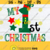 My 1st Christmas. My first Christmas svg. My first Christmas iron on. First Christmas svg. First holiday svg. Elf first christmas svg. Design 539