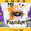 My 1st Halloween Svg Baby Girl Halloween Svg Dxf Eps Png Cute Spider Svg Spooky Svg Girls Clipart Kids Cut Files Silhouette Cricut Design 1008 .jpg