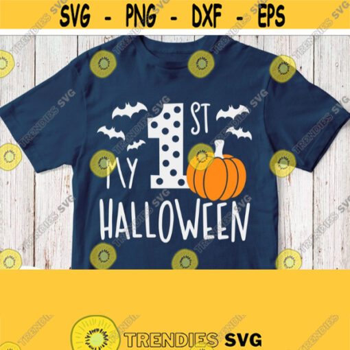 My 1st Halloween Svg First Halloween Shirt Svg Baby Fall Design for Cricut Silhouette Cut File Dxf Pdf Eps Jpg Png Printable Image Clipart Design 358