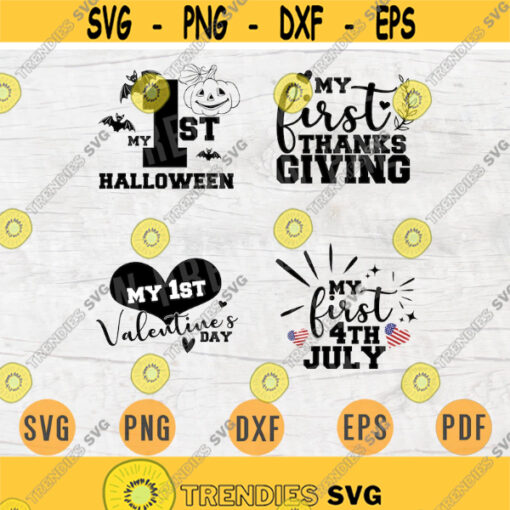 My 1st Svg Bundle Pack 4 SVG Files for Cricut My First Quotes Santa Vector Cut Files INSTANT DOWNLOAD Cameo My First Svg Iron On Shirt 2 Design 423.jpg
