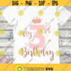 My 3rd Birthday SVG Birthday girl shirt SVG 3rd Birthday SVG Girl Princess Birthday digital cut files