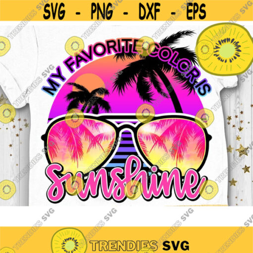 My Favorite Color is Sunshine PNG Sublimation Print Direct Print File Summer Sublimation PNG Vintage Retro Print PNG image file Design 265 .jpg