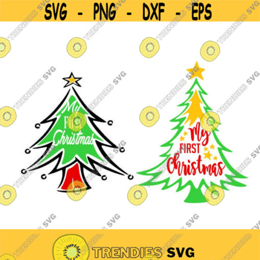 My First Christmas Baby Newborn Cuttable Design SVG PNG DXF eps Designs Cameo File Silhouette Design 1060