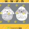 My First Easter SVG. Cute Baby Shirt Easter Bunny Egg PNG Clipart. Grey Toddler Easter White Bunnies Cut Files Vector DXF Cutting Machine Design 322
