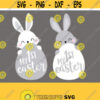 My First Easter SVG. Cute Baby Shirt Easter Bunny Egg PNG Clipart. Grey Toddler Easter White Bunnies Cut Files Vector DXF Cutting Machine Design 327