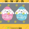 My First Easter SVG. Cute Baby Shirt Easter Bunny Pink Blue PNG Clipart. Kids Easter Eggs Cut Files Vector DXF Cutting Machine Boy Girl Design 320