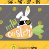 My First Easter SVG. Cute Baby Shirt Easter Bunny with Carrot PNG Clipart. Bunny with Sunglasses Cut Files Vector DXF for Cutting Machine Design 330
