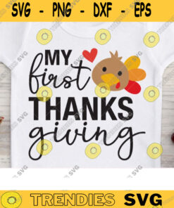 My First Thanksgiving Svg, Baby First Thanksgiving Svg, Baby Turkey Svg, Png, Dxf, Cut File, Baby First Thanksgiving Shirt Design Svg