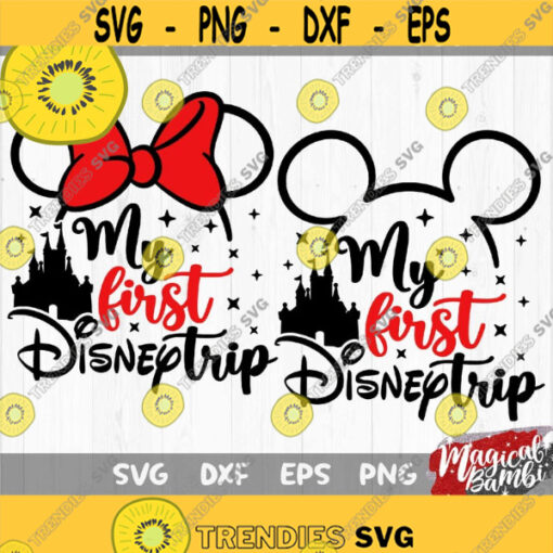 My First Trip SVG Ribbon Mouse Svg Magic Mouse Svg Mouse Castle Svg Trip Svg Mouse Ears Svg Dxf Png Design 503 .jpg