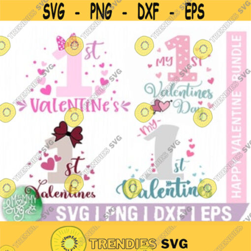 My First Valentines Day SvgValentine SvgFirst Valentine SvgLove SvgHeartInstand DownloadCut FileCricutSiilhouetteSvgEpsPngDxf Design 119