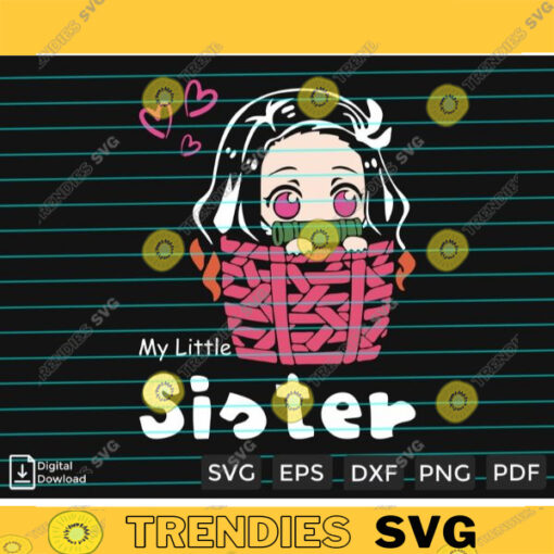 My Little Sister SVG PNG Printable File for Cricut Silhouette