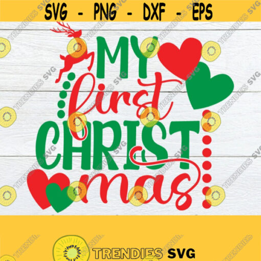 My first Christmas.Girls first Christmas shirt svg.Cute first Christmas shirt svg.Little girls first Christmas svg.Little girl Christmas svg Design 1443