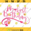 My first birthday svg birthday svg baby svg baby shower svg png dxf Cutting files Cricut Funny Cute svg designs print for t shirt girl Design 358