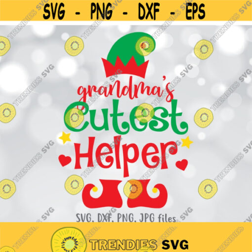 Nana Christmas SVG file Grandmas Helper svg Child Christmas svg Grandma Shirt Design Elf svg files Christmas shirt for Boy Girl svg Design 1182