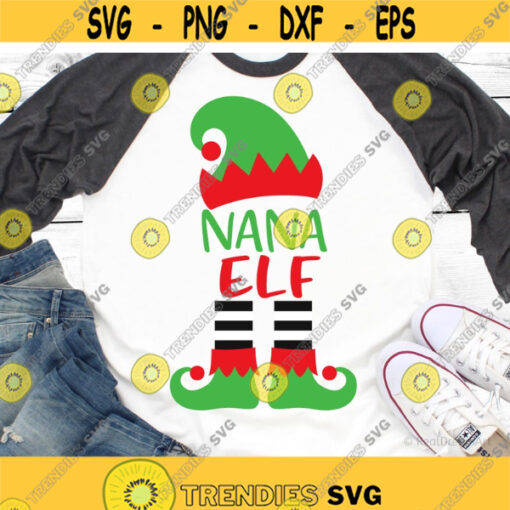 Nana Christmas Svg One Merry Nana Christmas Svg Christmas Shirt Svg Funny Grandma Svg Santa Hat Jolly Svg Files for Cricut Png