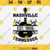Nashville Tennessee Music City Guitar Svg Png