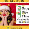 Naughty Is Nice svg png ai eps dxf files for Auto Decals Vinyl Decals Printing T shirts CNC Cricut other cut files Design 34