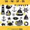 Nautical SVGNautical Silhouette svg filesSailboat SVGNautical Sea SVGnautical vectorNautical svg cut fileLighthouse svganchor svg