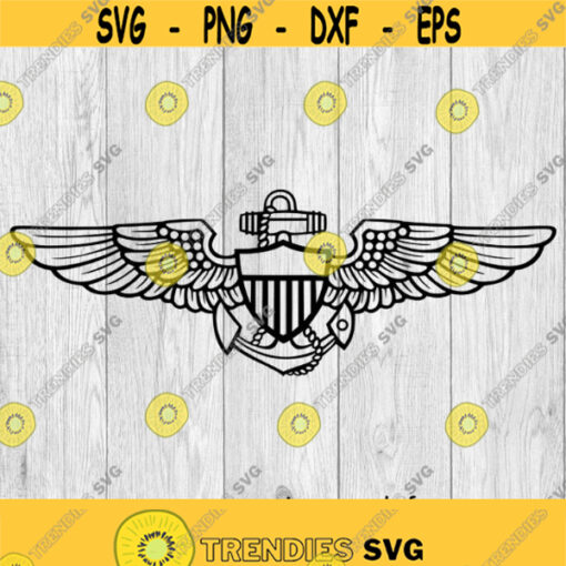 Naval Aviator Wings svg png ai eps dxf DIGITAL FILES for Cricut CNC and other cut or print projects Design 262