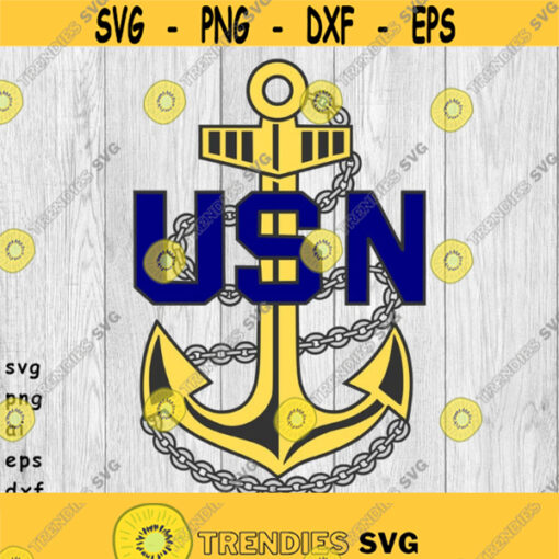 Navy Anchor US Navy Anchor USN Anchor svg png ai eps dxf DIGITAL Files for Cricut cnc and other cut or print projects Design 204