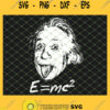 Nerdy Einstein Sticking Tongue Out E Mc2 Physics Teacher SVG PNG DXF EPS 1
