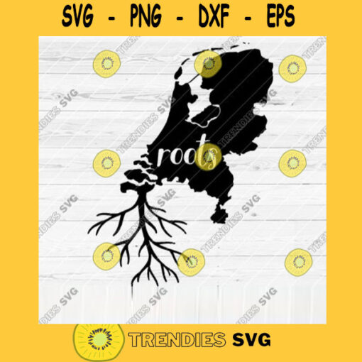 Netherlands Roots SVG File Home Native Map Vector SVG Design for Cutting Machine Cut Files for Cricut Silhouette Png Pdf Eps Dxf SVG