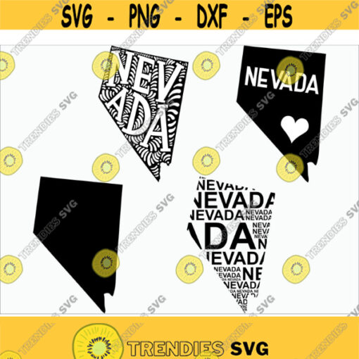 Nevada SVG Nevada clipart Nevada state svg Cricut printable silhouette vinyl decal vector files for cutting machines Design 723