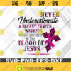 Never Underestimate Breast Cancer Warrior Awareness Month Svg png eps dxf digital download file Design 410