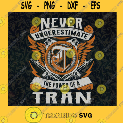 Never Underestimate The Power of a Tran Logo SVG Digital Files Cut Files For Cricut Instant Download Vector Download Print Files