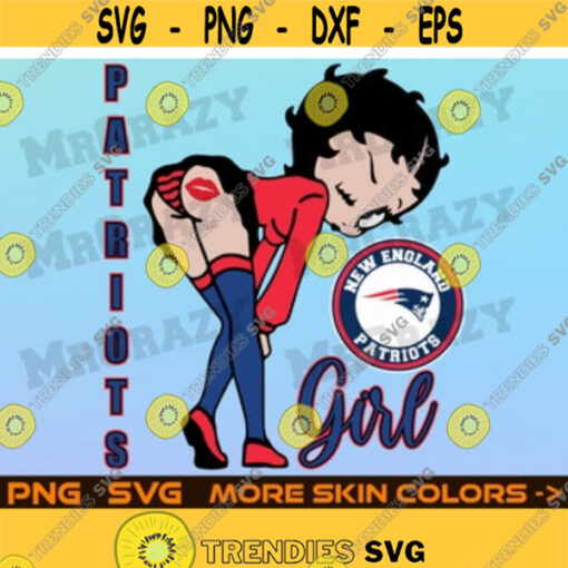 New England Patriots Betty Boop SVG Pittsburgh Steelers Girl SVG Logo Football American Woman Design 31.jpg