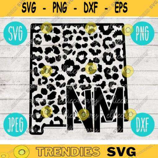 New Mexico SVG State Leopard Cheetah Print svg png jpeg dxf Small Business Use Vinyl Cut File 2600