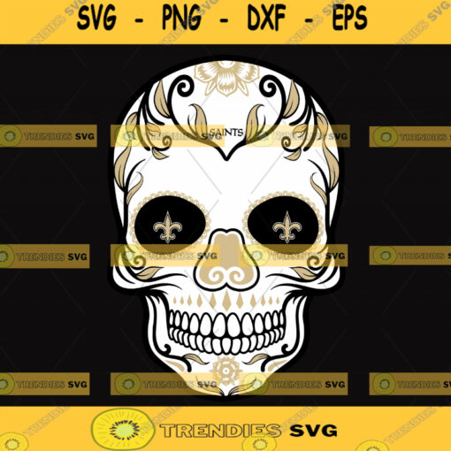 New Orleans Saints Skull Svg Skull NFL Svg Sport NFL Svg Skull Nfl Shirt Silhouette Svg Cutting Files Download Instant BaseBall Svg Football Svg HockeyTeam