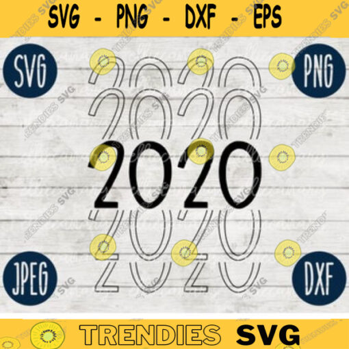 New Year SVG 2020 stacked mirror svg png jpeg dxf Silhouette Cricut Vinyl Cut File Winter Holiday Shirt Small Business 2062