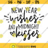 New Year Wishes and Midnight Kisses Decal Files cut files for cricut svg png dxf Design 386