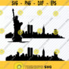New York City Skyline SVG Files For Cricut NYC skyline svg Clipart Trade Towers silhouette Files Eps Png Dxf Clip Art Statue liberty Design 39