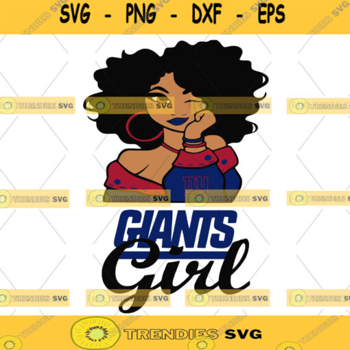 New York Giants Girl NFL Svg Girl Nfl Sport Sport Svg Girl Cut File Silhouette Svg Cutting Files Download Instant BaseBall Svg Football Svg HockeyTeam