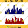 New York city skyline Nyc Cuttable Design SVG PNG DXF eps Designs Cameo File Silhouette Design 42