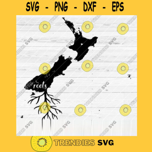New Zealand Roots SVG File Home Native Map Vector SVG Design for Cutting Machine Cut Files for Cricut Silhouette Png Pdf Eps Dxf SVG