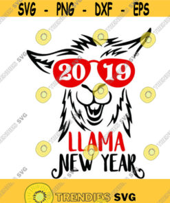 New Year Eve Llama Cuttable Design Svg Png Dxf Eps Designs Cameo File Silhouette Design 1816