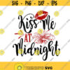 New year Kiss me at midnight kisses Christmas Tree Cuttable Design SVG PNG DXF eps Designs Cameo File Silhouette Design 600