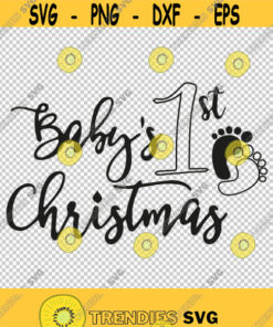 Newborn Baby First Christmas Ornament SVG PNG EPS File For Cricut Silhouette Cut Files Vector Digital File