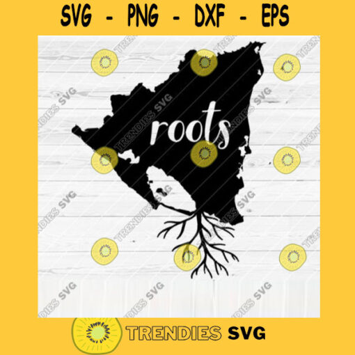 Nicaragua Roots SVG File Home Native Map Vector SVG Design for Cutting Machine Cut Files for Cricut Silhouette Png Pdf Eps Dxf SVG