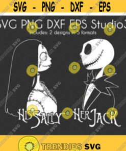 Nightmare Before Christmas SVG Cut Files Her Jack His Sally Couples Design Halloween SVG Digital Download svg dxf png eps studio3Design 8.jpg