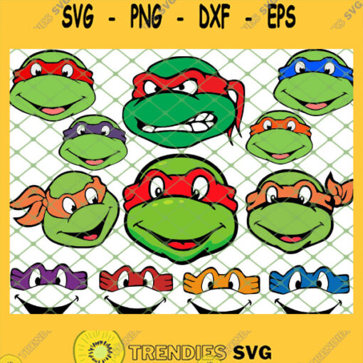 Ninja Turtle Face Tmnt SVG PNG DXF EPS 1