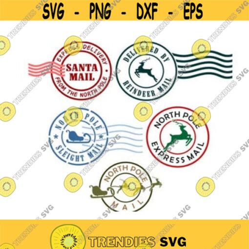 North Pole Mail Express Post Cuttable Design SVG PNG DXF eps Designs Cameo File Silhouette Design 102