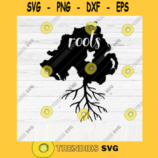 Northern Ireland Roots SVG Home Native Map Vector SVG Design for Cutting Machine Cut Files for Cricut Silhouette Png Pdf Eps Dxf SVG