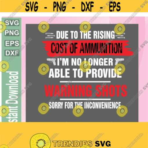 Not Able To Provide Warning Shots svgpngeps dxf digital download Design 29