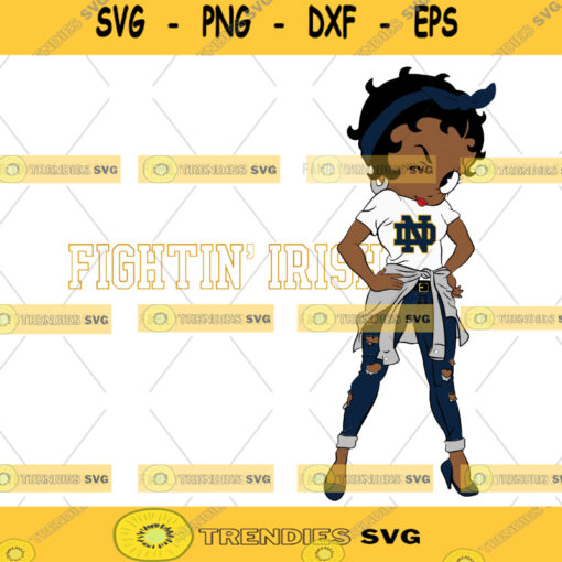 Notre Dame Fighting Irish Black Girl Svg Girl Ncaa Svg Sport Ncaa Svg Black Girl Shirt Silhouette Svg Cutting Files Download Instant BaseBall Svg Football Svg HockeyTeam